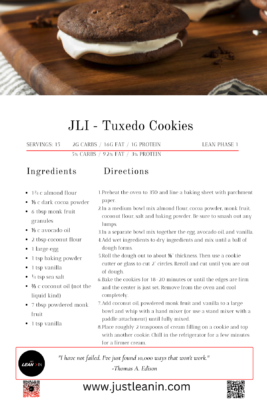 JLI recipe template - JLI - Tuxedo Cookies